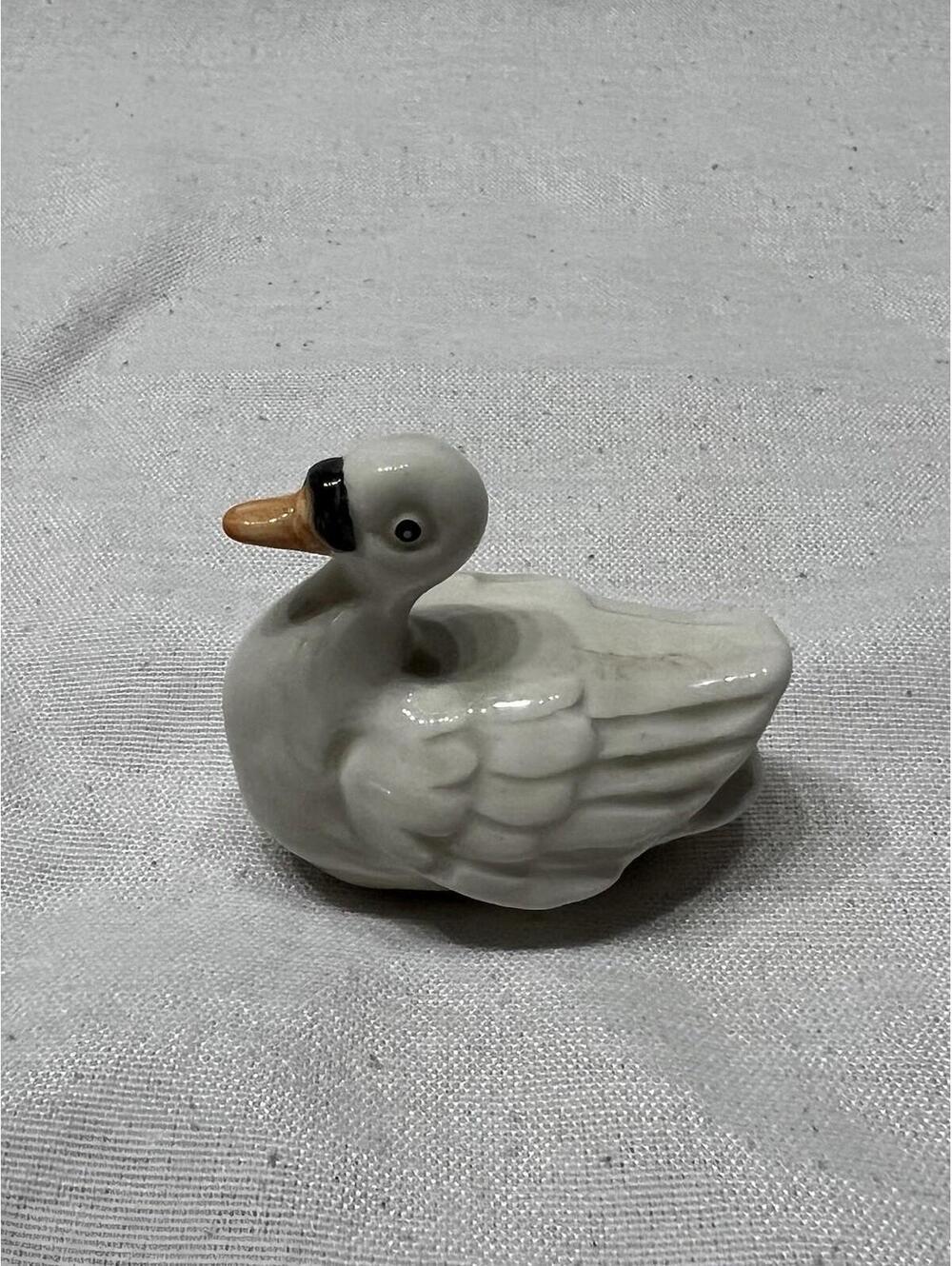 Mini Porcelain Swan Figurine